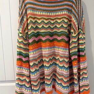 Colorful Crochet Knit Sweater or Swim Cover